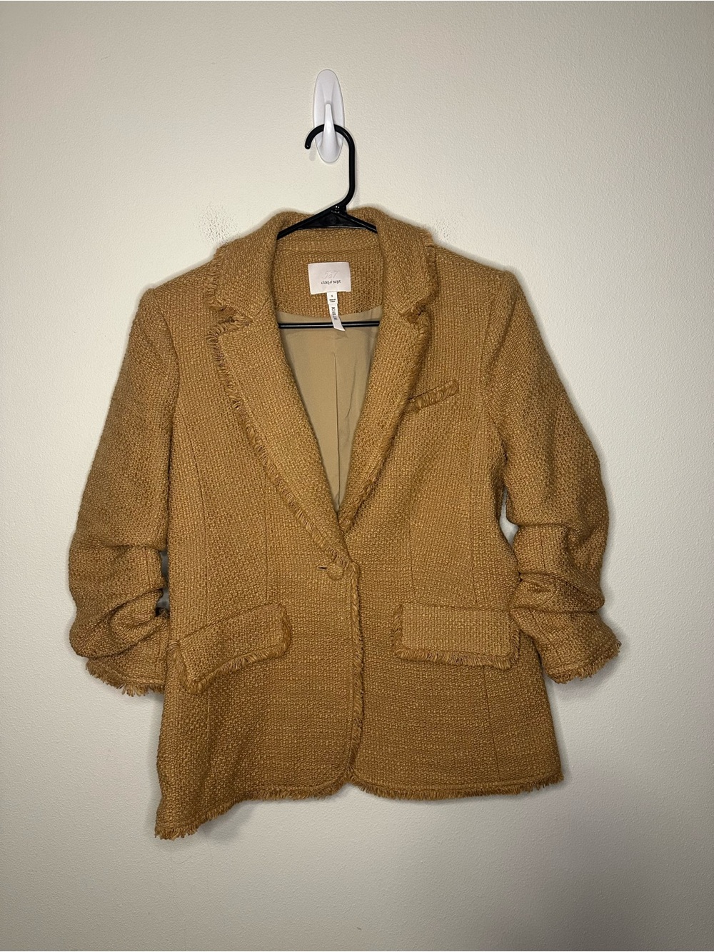 cinq a sept Boucle Khloe Blazer Sahara brown designer size 6 - Picture 3 of 8